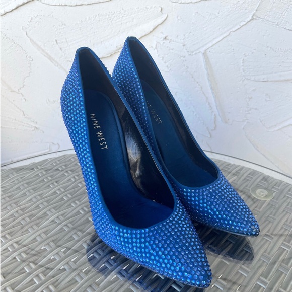 Nine West Blue rhinestone Pumps💎 - Picture 3 of 7